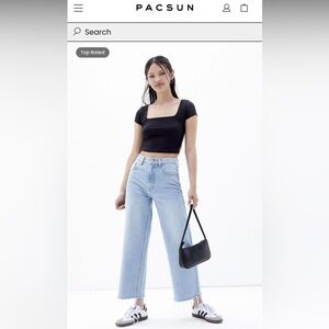 PACSUN Pacific Sunwear Crop Wide leg jeans